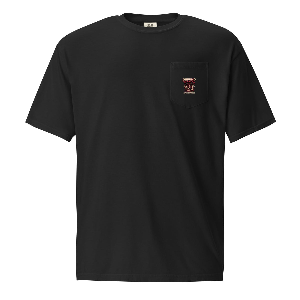 Peter - Defund - Black - Unisex garment-dyed pocket t-shirt