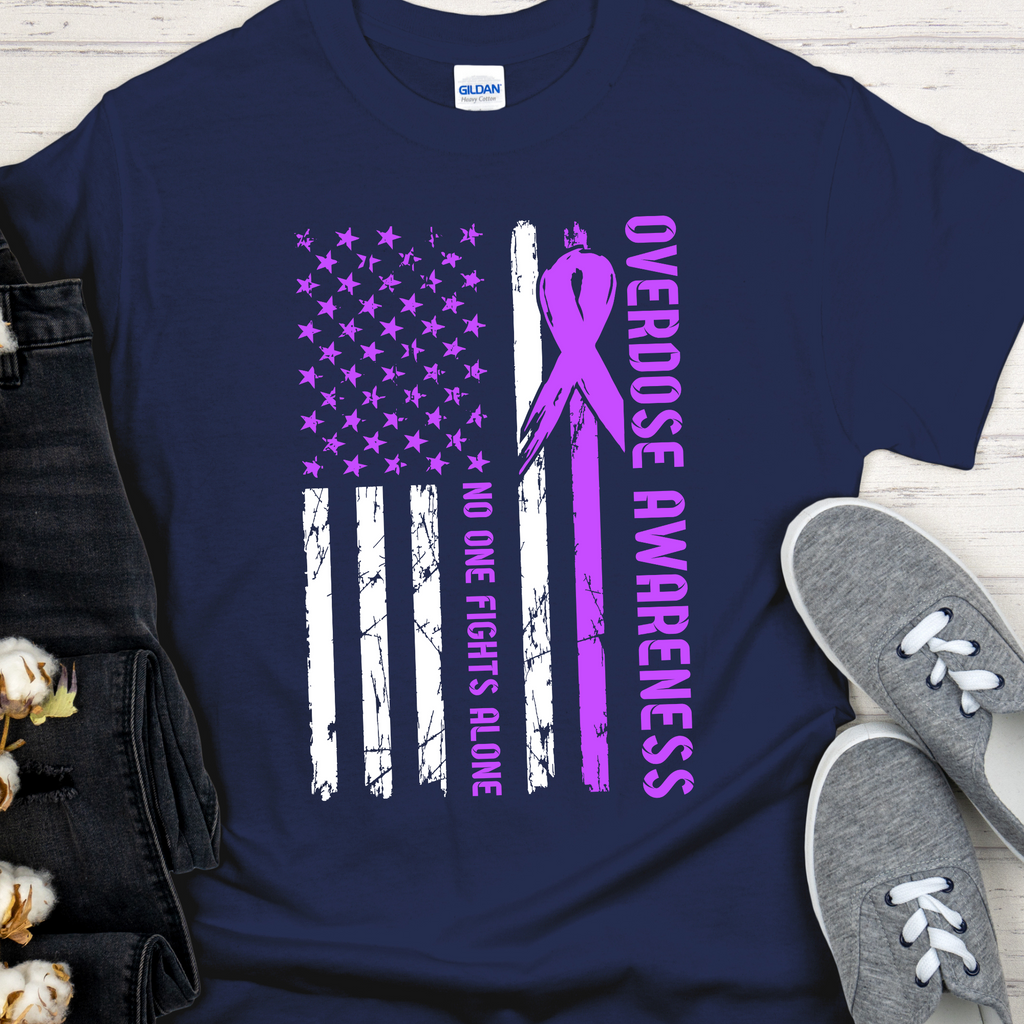 Recovery T-Shirt | Inspiring Sobriety | Overdose Awareness Flag