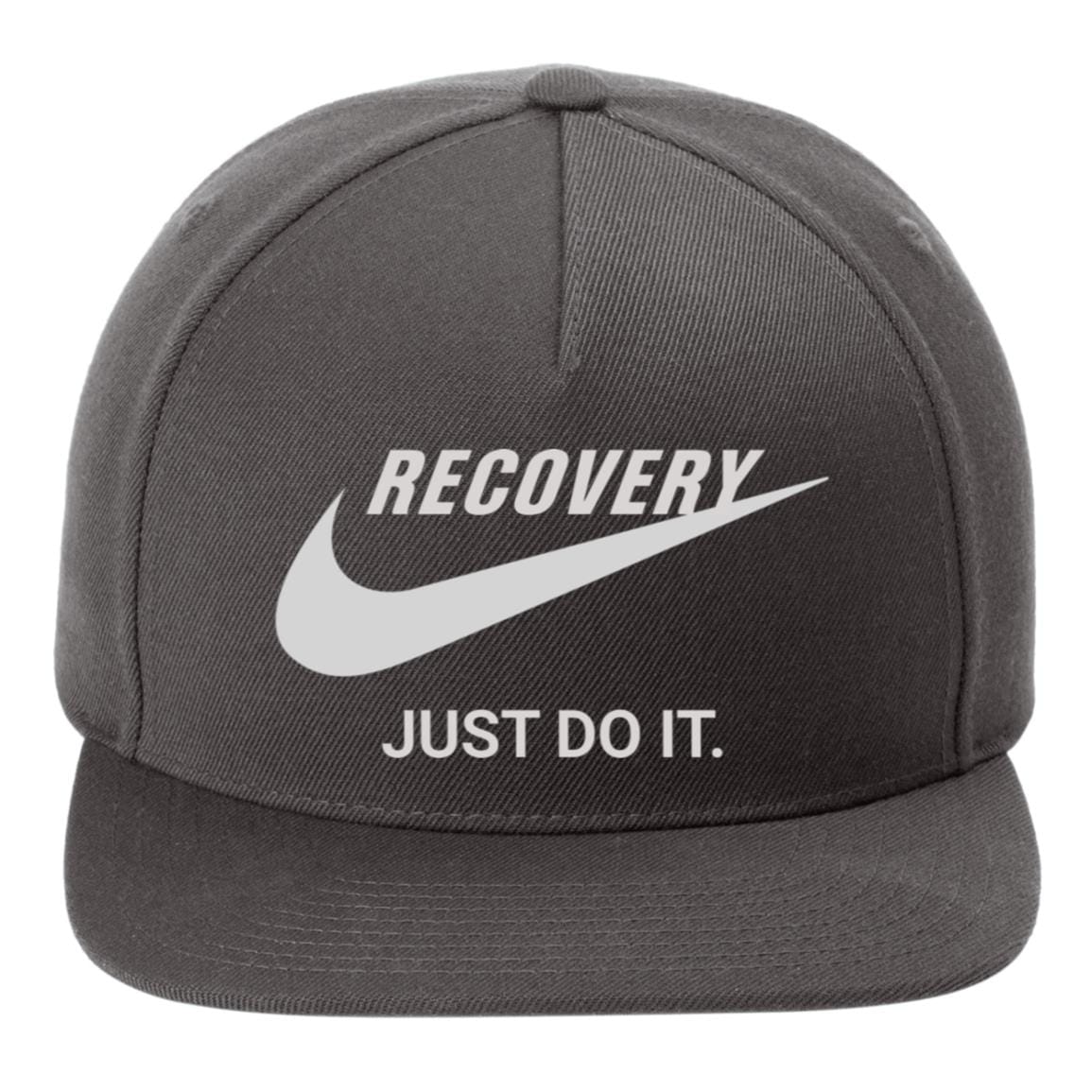 Recovery Flat Bill Snapback Hat | Inspiring Sobriety |   Recovery Just Do It