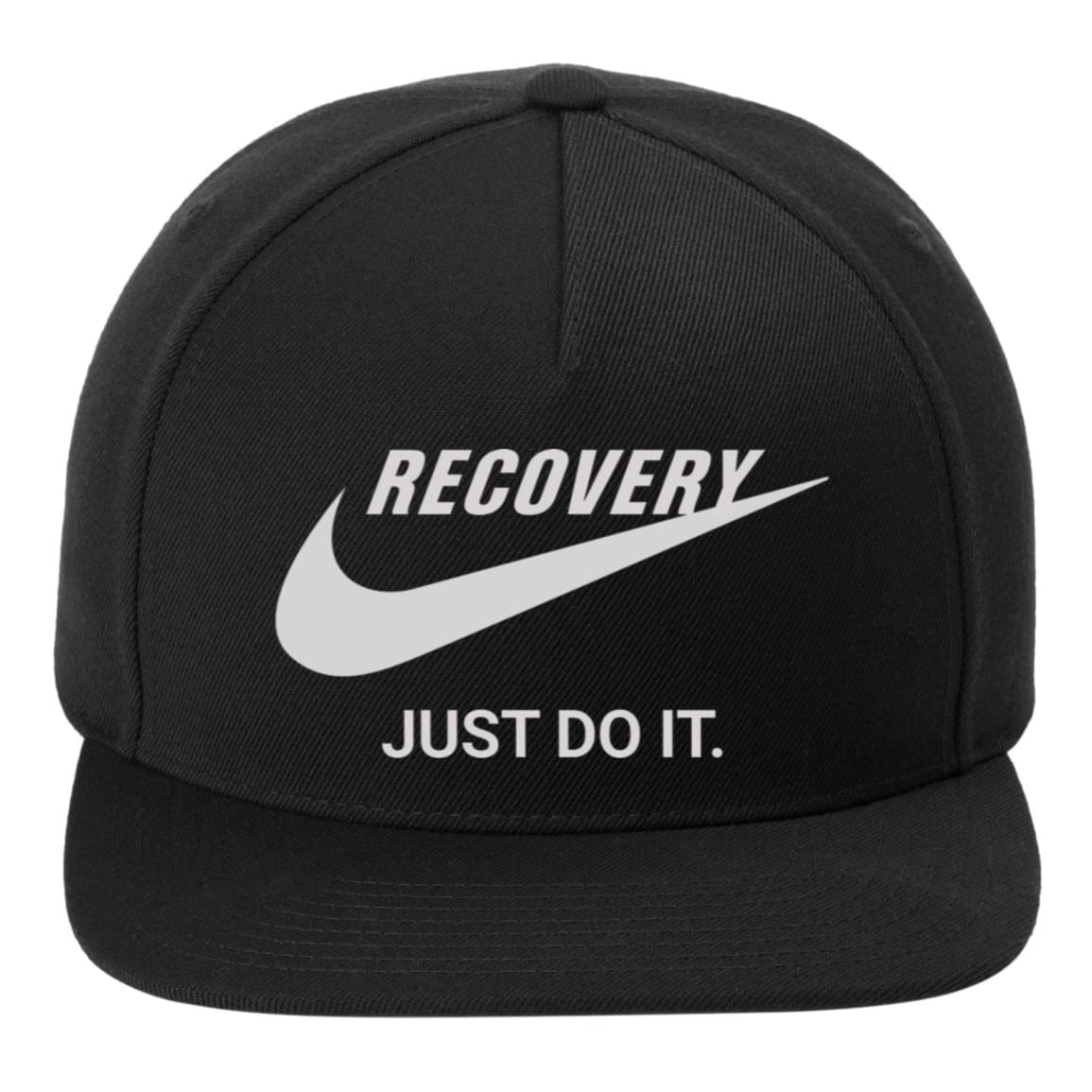 Recovery Flat Bill Snapback Hat | Inspiring Sobriety |   Recovery Just Do It