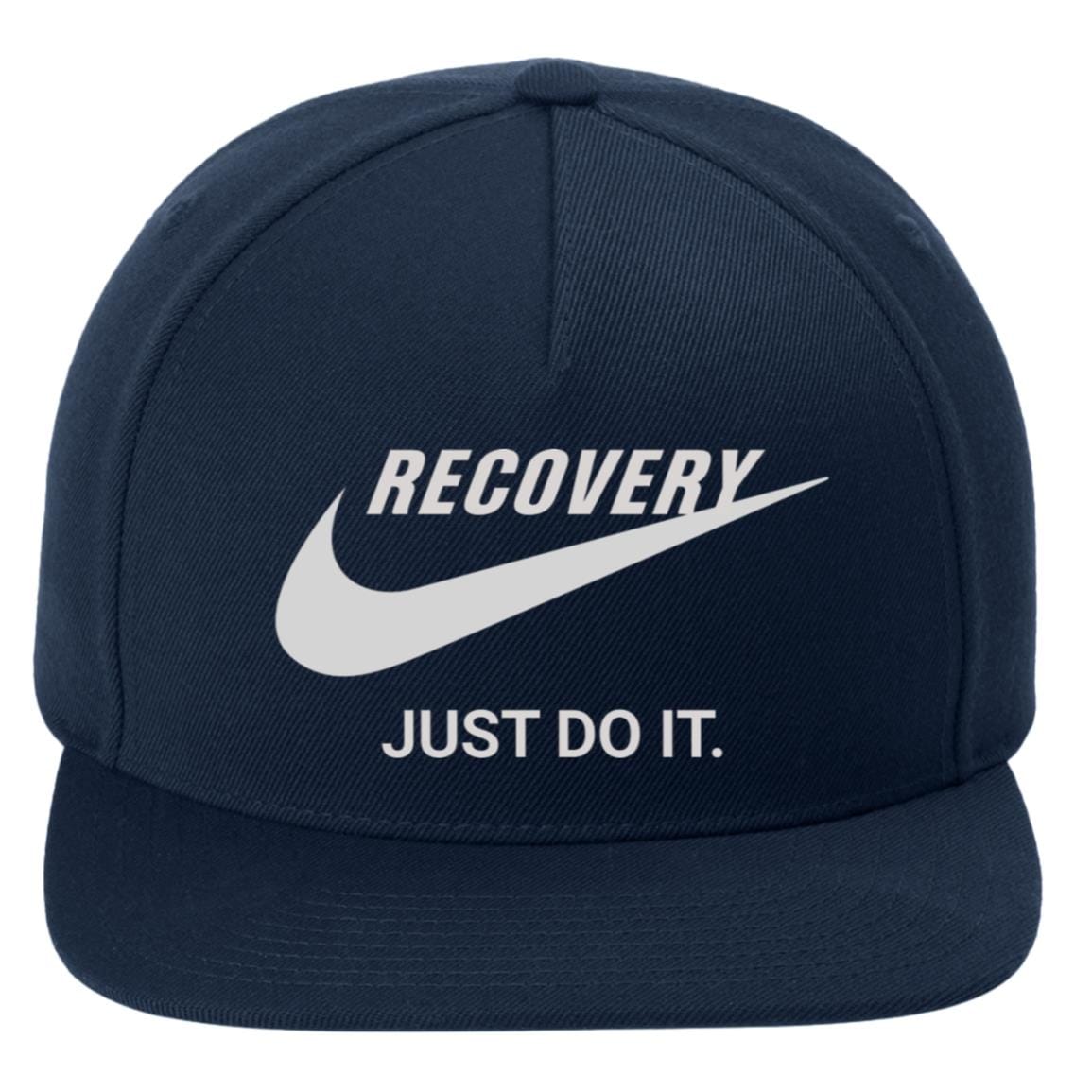 Recovery Flat Bill Snapback Hat | Inspiring Sobriety |   Recovery Just Do It