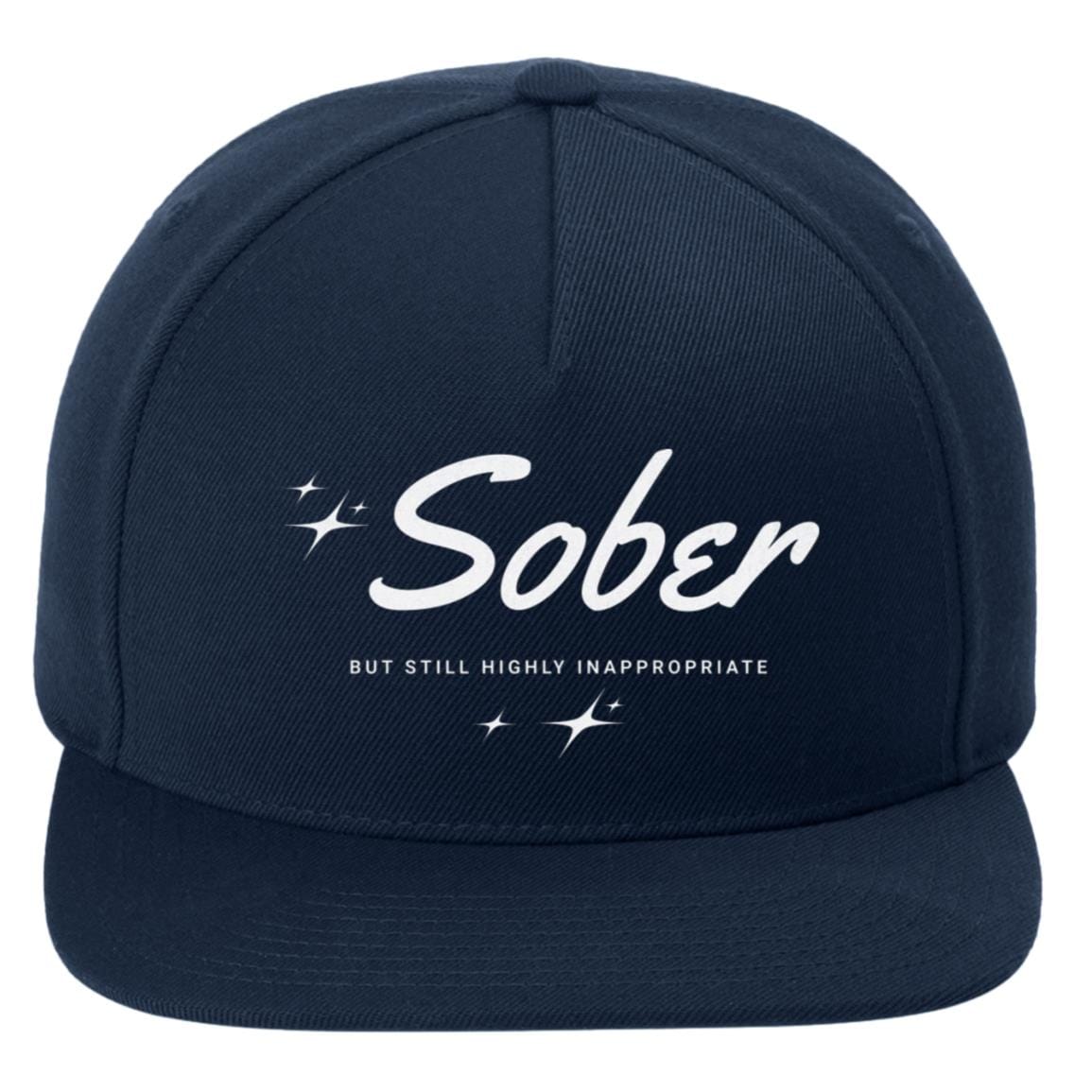 Recovery Flat Bill Snapback Hat | Inspiring Sobriety |  Sober But Still Highly Inappropriate
