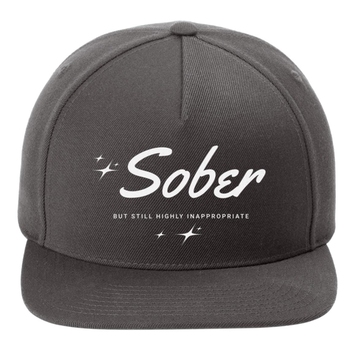 Recovery Flat Bill Snapback Hat | Inspiring Sobriety |  Sober But Still Highly Inappropriate