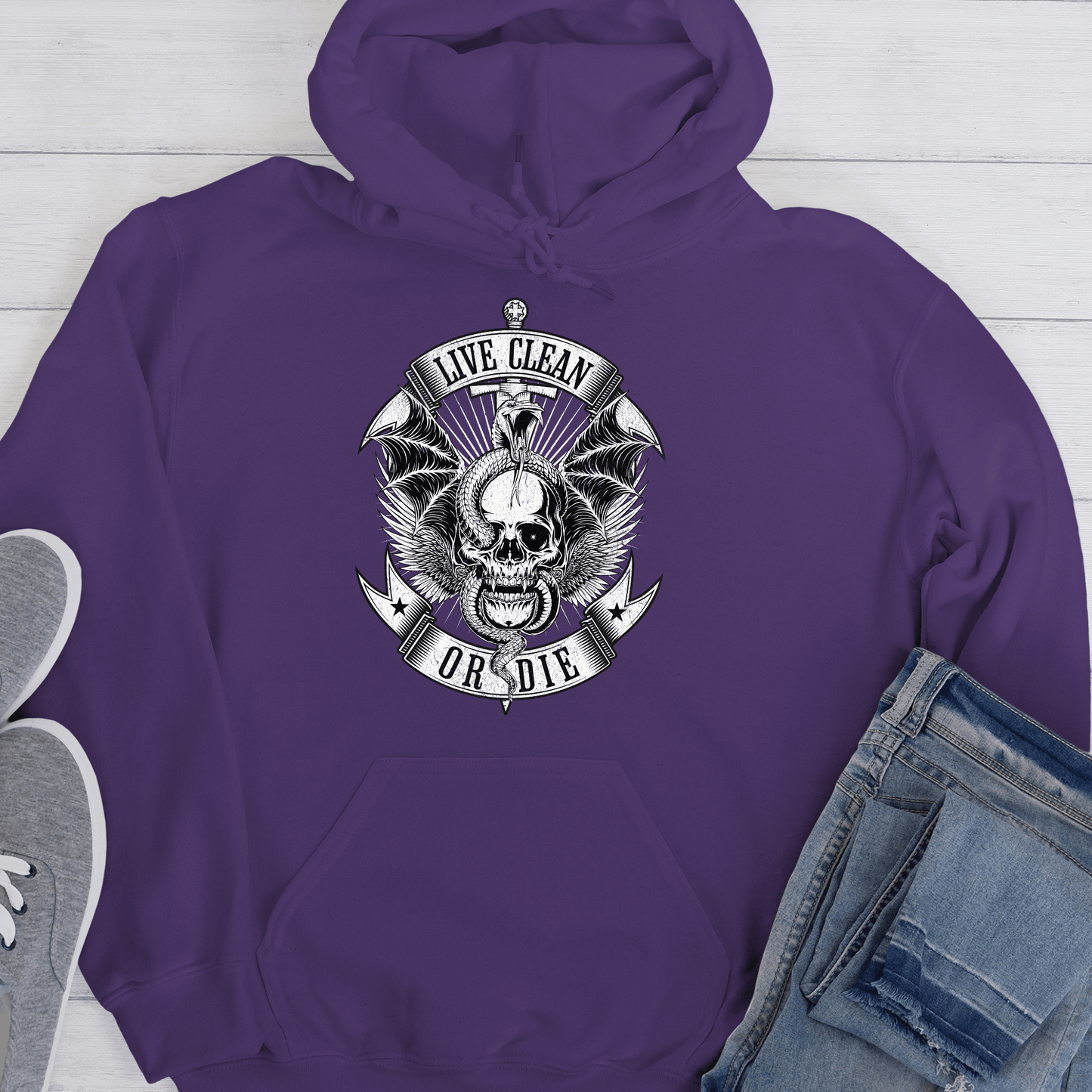 Recovery Hoodie | Inspiring Sobriety |  Live Clean or Die