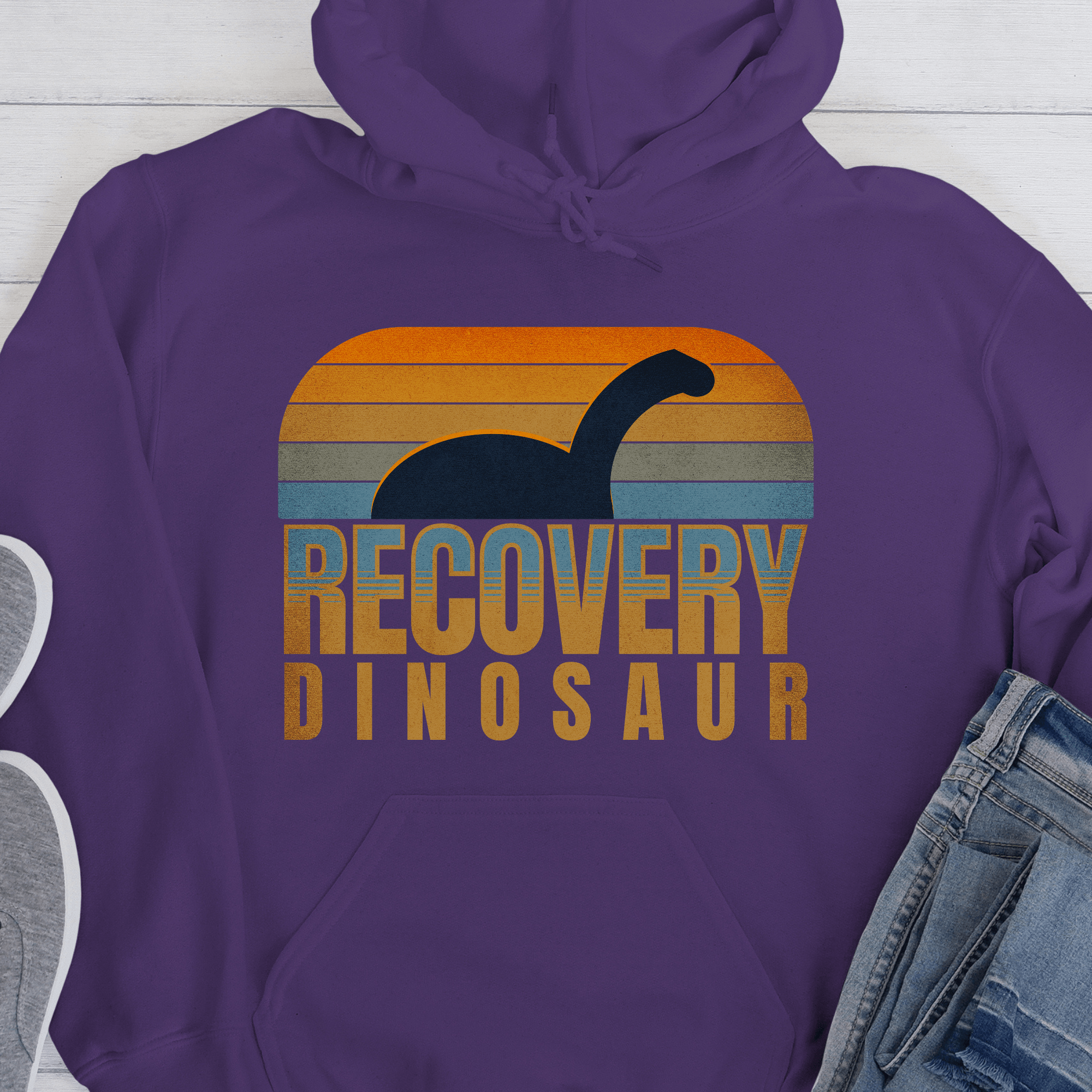 Recovery Sweaters Recovery Hoodie | Inspiring Sobriety | Recovery Dinosaur