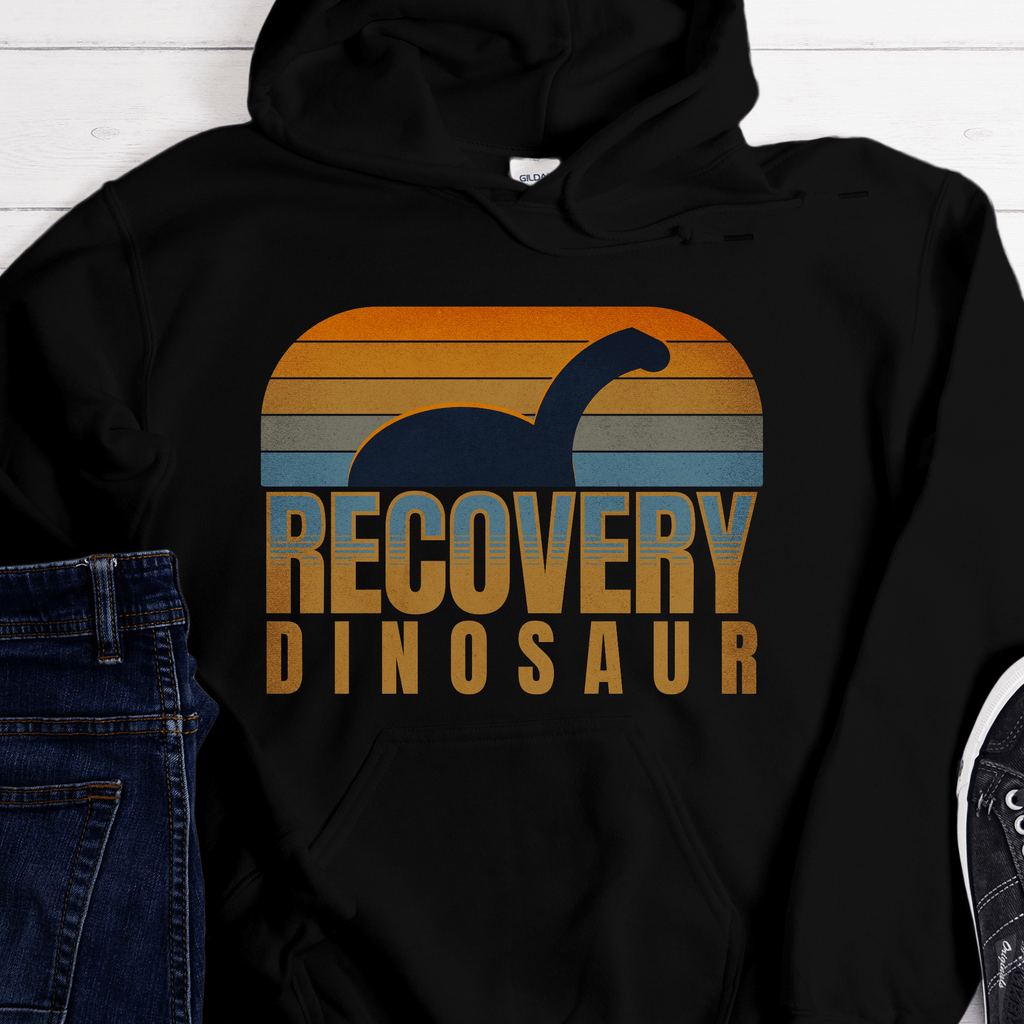 Recovery Hoodie | Inspiring Sobriety | Recovery Dinosaur