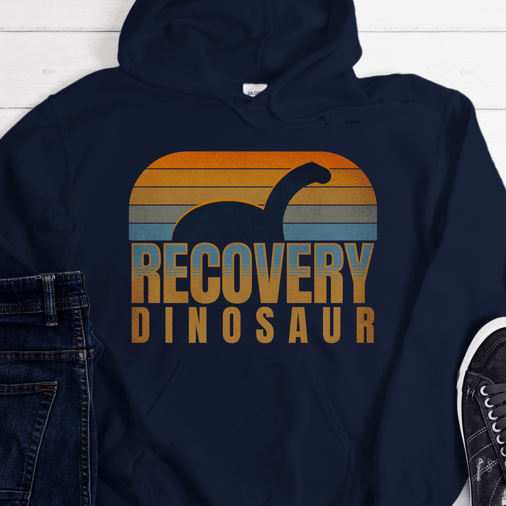 Recovery Hoodie | Inspiring Sobriety | Recovery Dinosaur