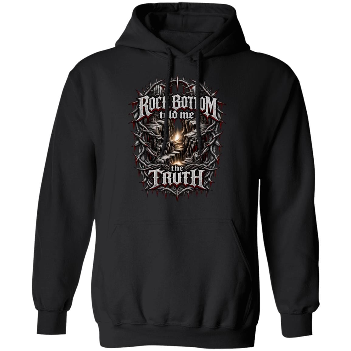 Recovery Hoodie | Inspiring Sobriety |  Rock Bottom Told Me The Truth
