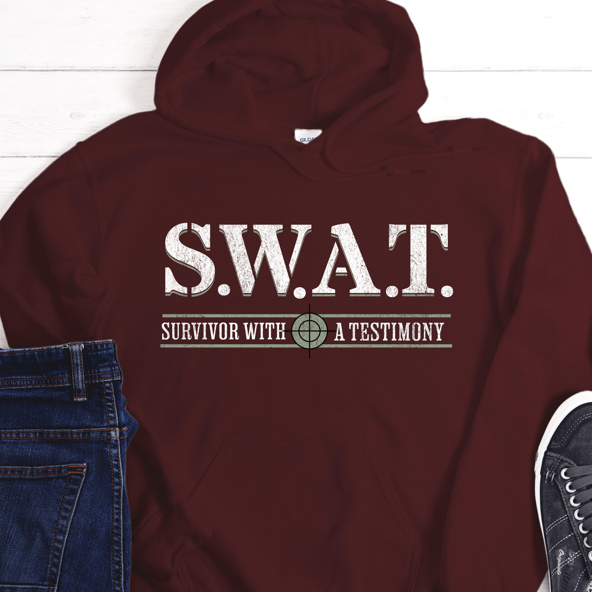 Recovery Hoodie | Inspiring Sobriety |  S.W.A.T. - Survivor With a Testimony