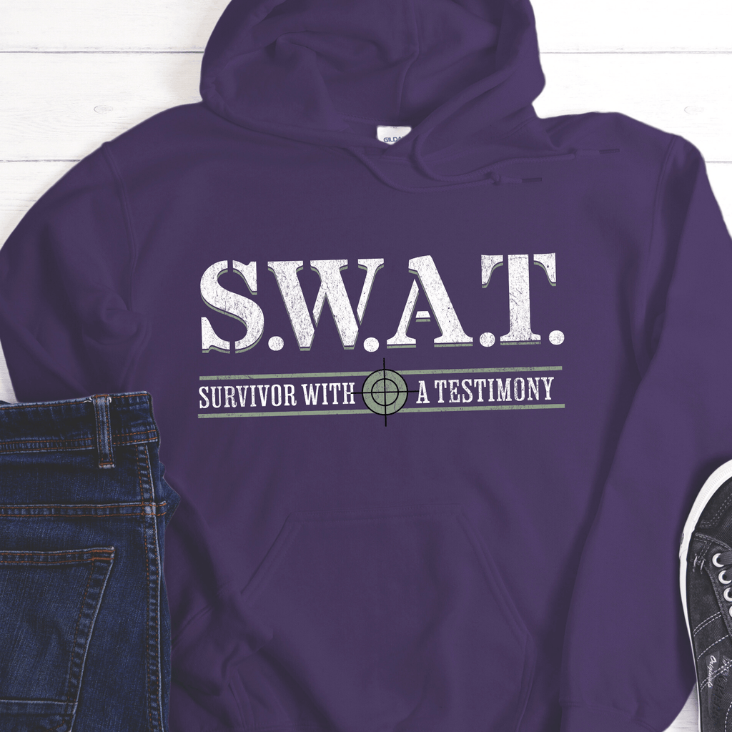 Recovery Hoodie | Inspiring Sobriety |  S.W.A.T. - Survivor With a Testimony
