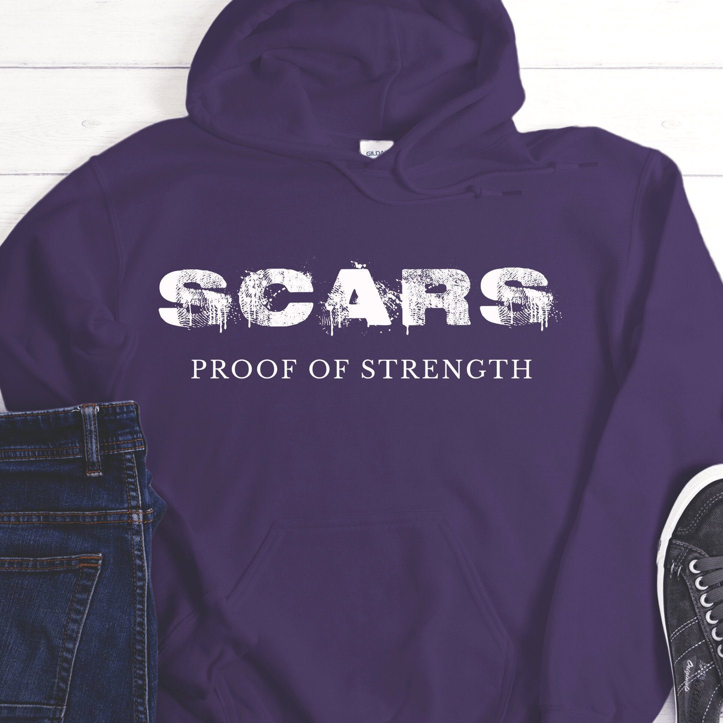 Recovery Hoodie | Inspiring Sobriety |  Scars - Proof of Strength
