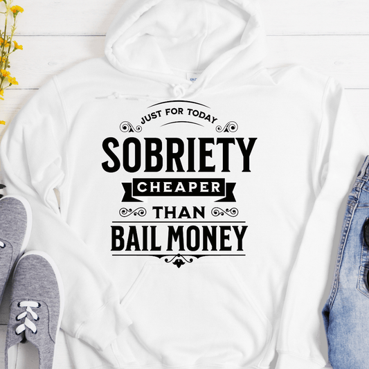 Recovery Hoodie | Inspiring Sobriety |  Sobriety - Cheaper Than Bail Money