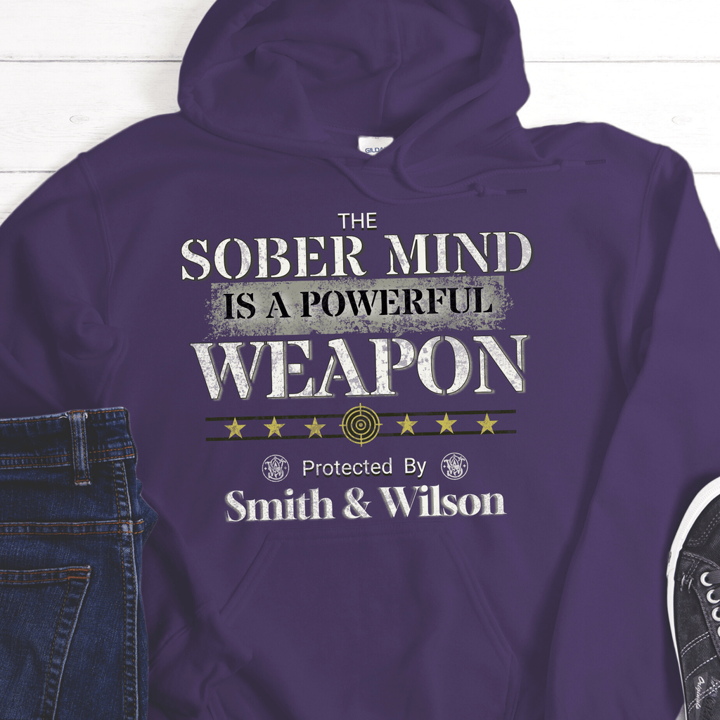 Recovery Hoodie | Inspiring Sobriety |  The Sober Mind  Is a Powerful Weapon