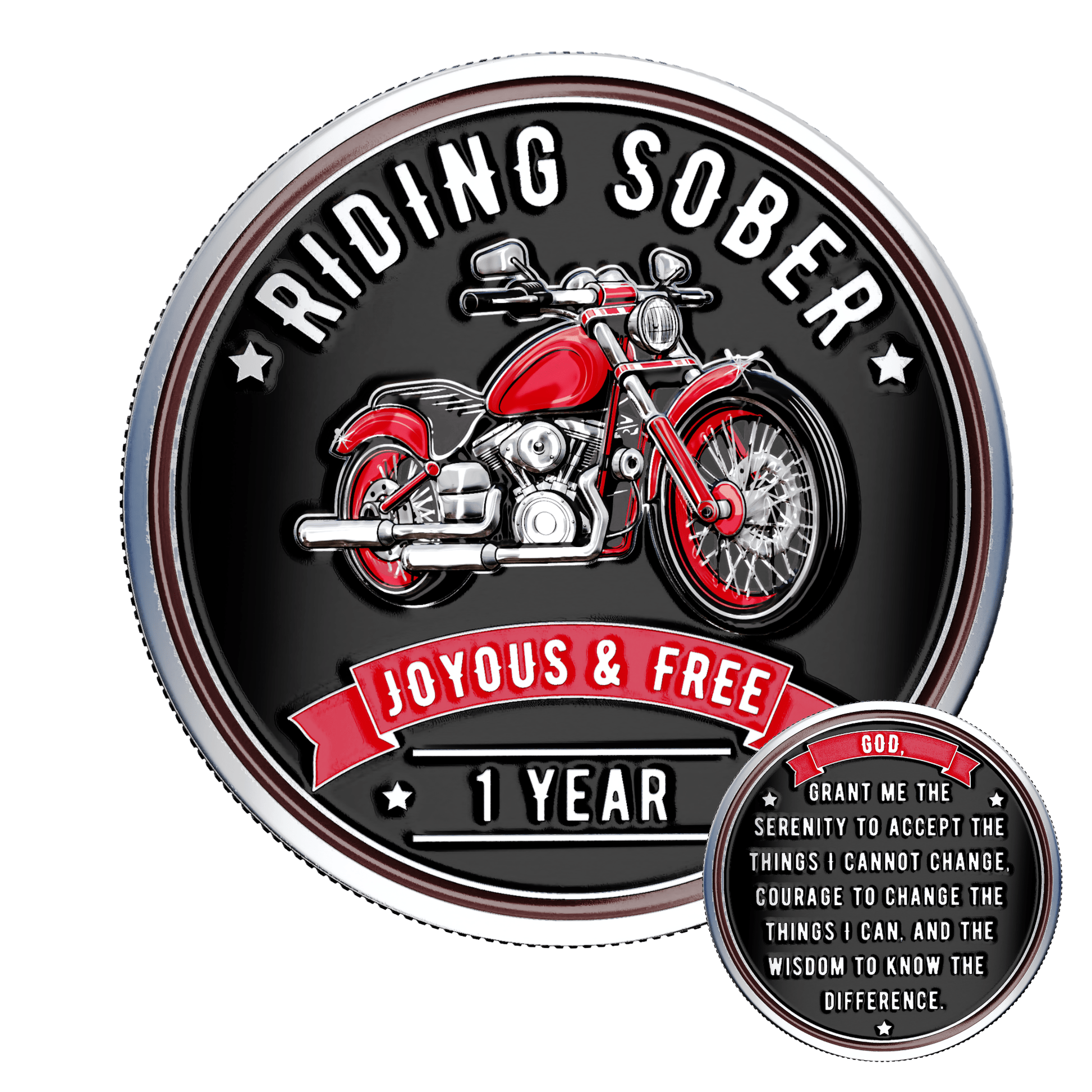 Recovery Medallion Coin I Inspiring Sobriety I  Riding Sober Motorcycle