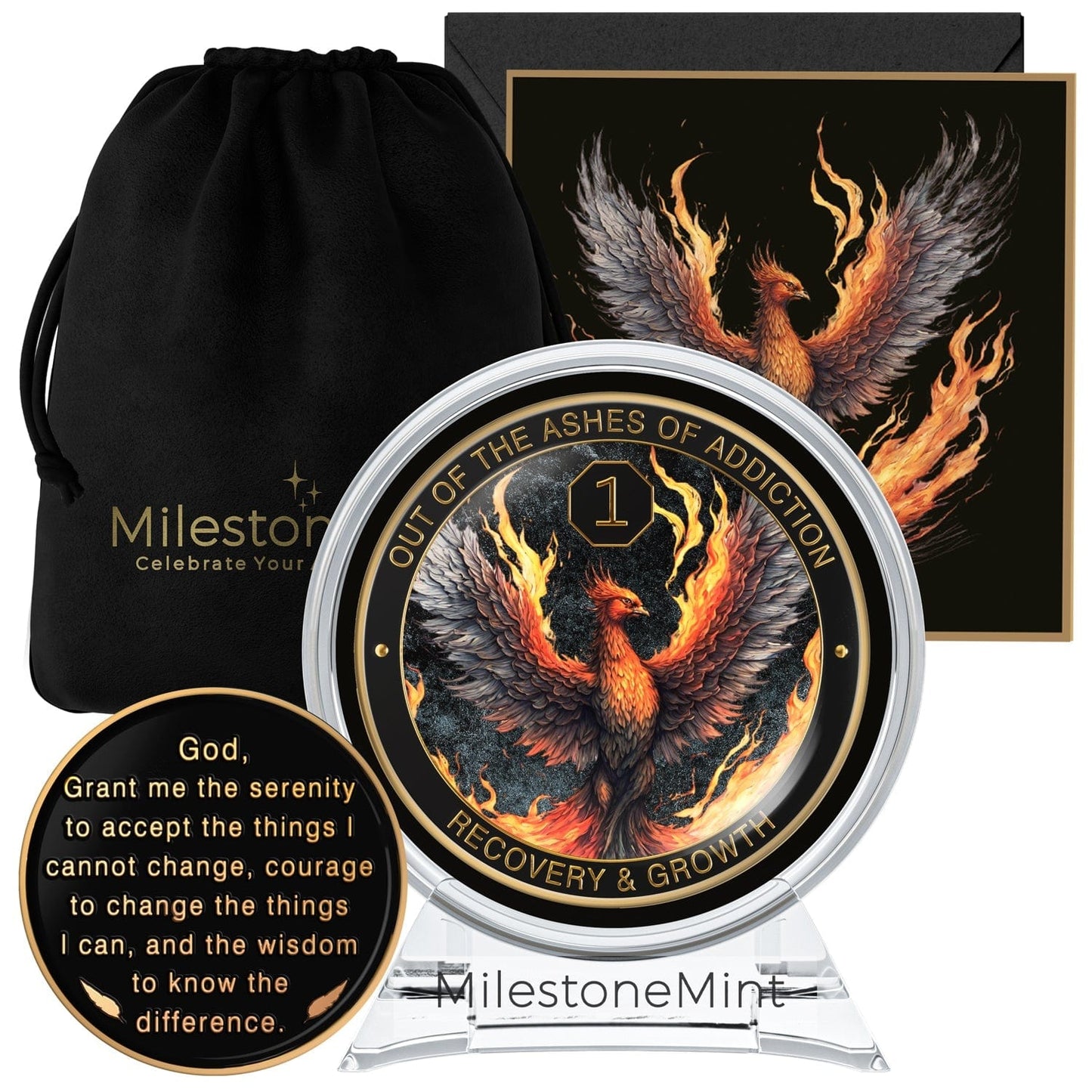 Recovery Medallion Coin I Inspiring Sobriety I The Phoenix