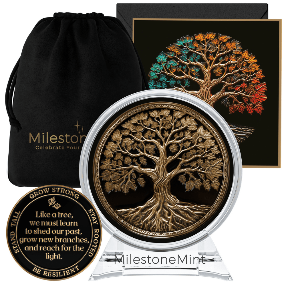 Recovery Medallion Coin I Inspiring Sobriety I Tree Of Life Milestone