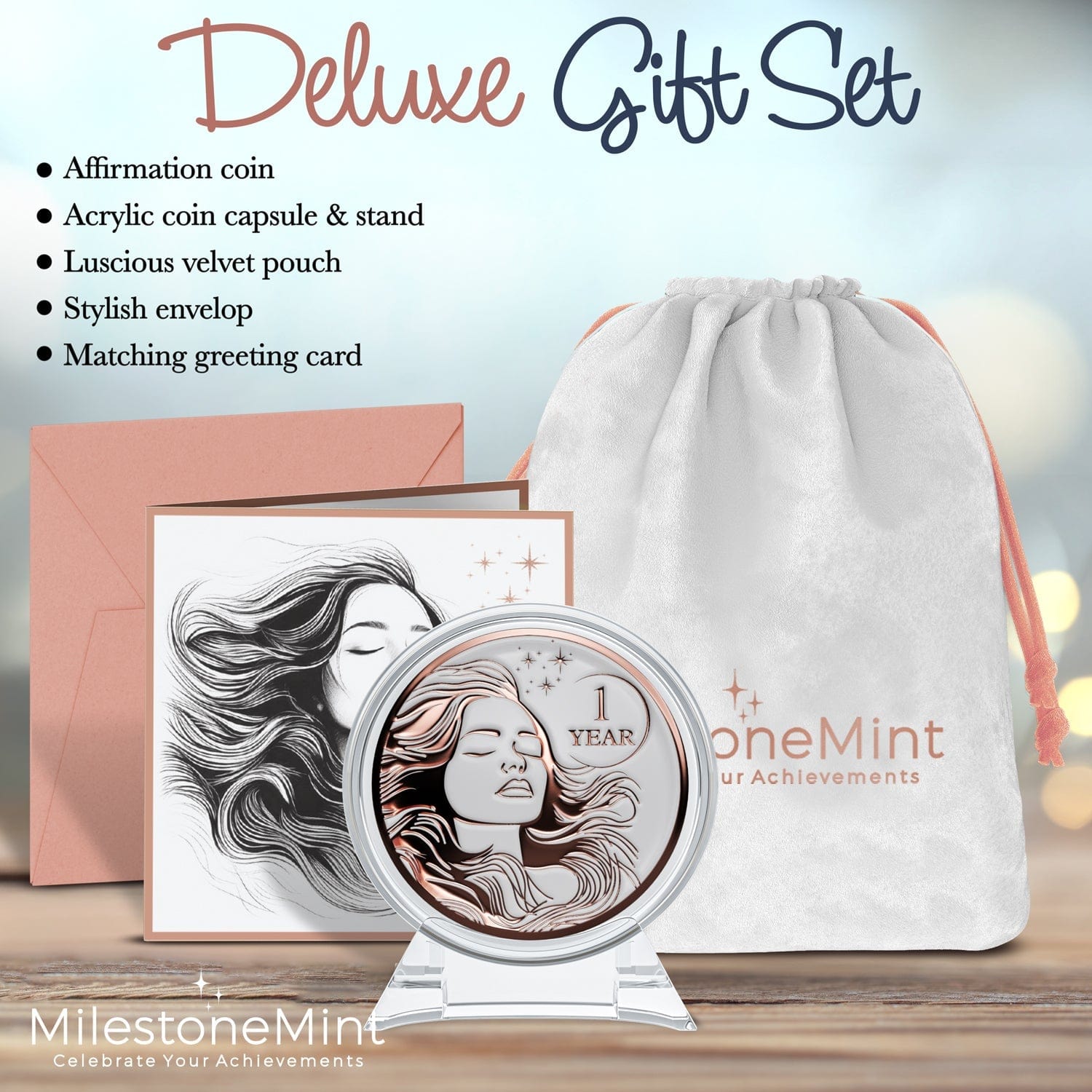 Recovery Medallion Coin I Inspiring Sobriety I Womens AA Milestone Serenity Prayer
