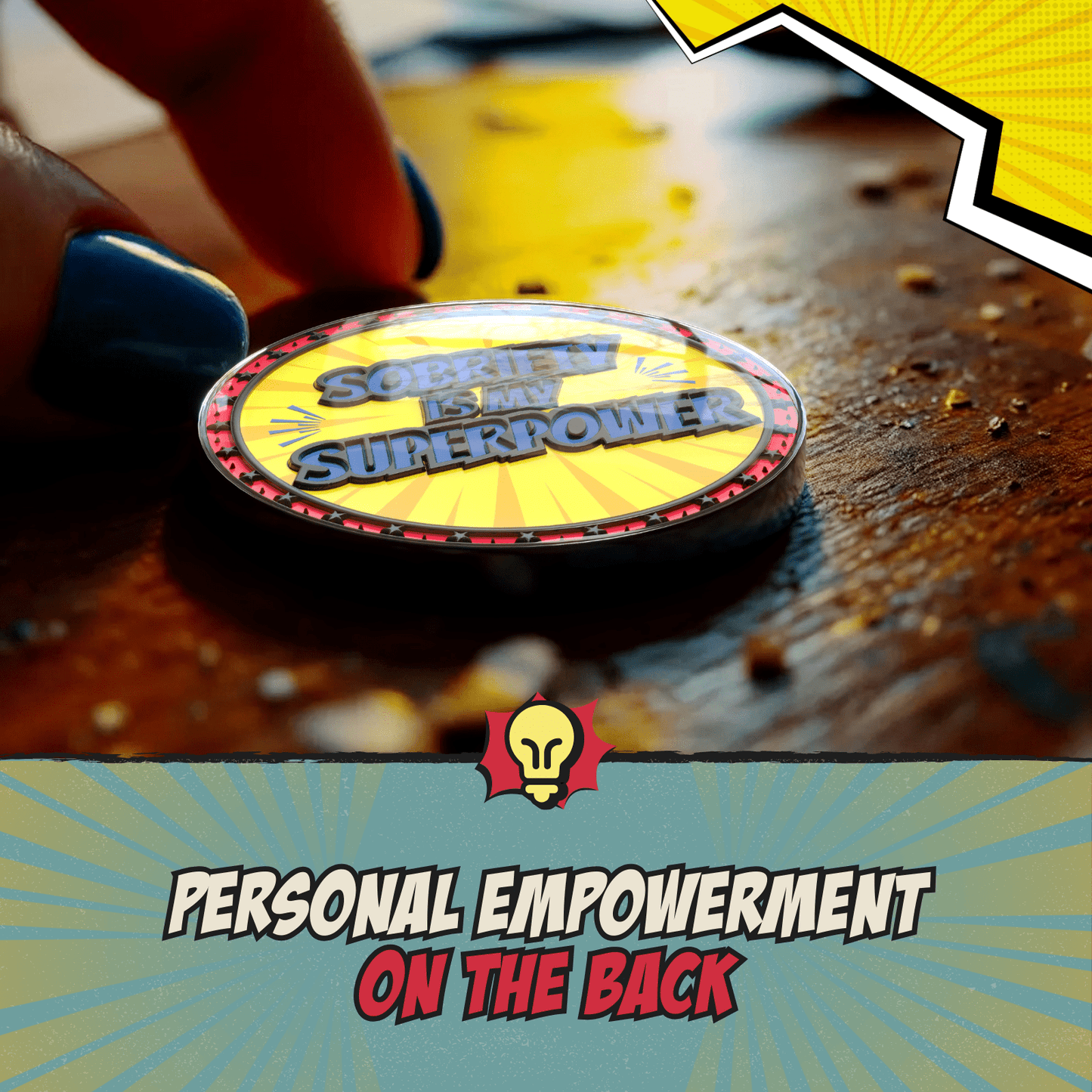 Recovery Medallion Coin I Inspiring Sobriety I  Womens Sobriety Superpower