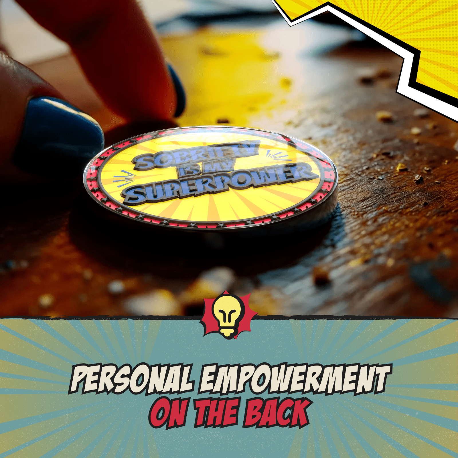 Recovery Medallion Coin I Inspiring Sobriety I  Womens Sobriety Superpower