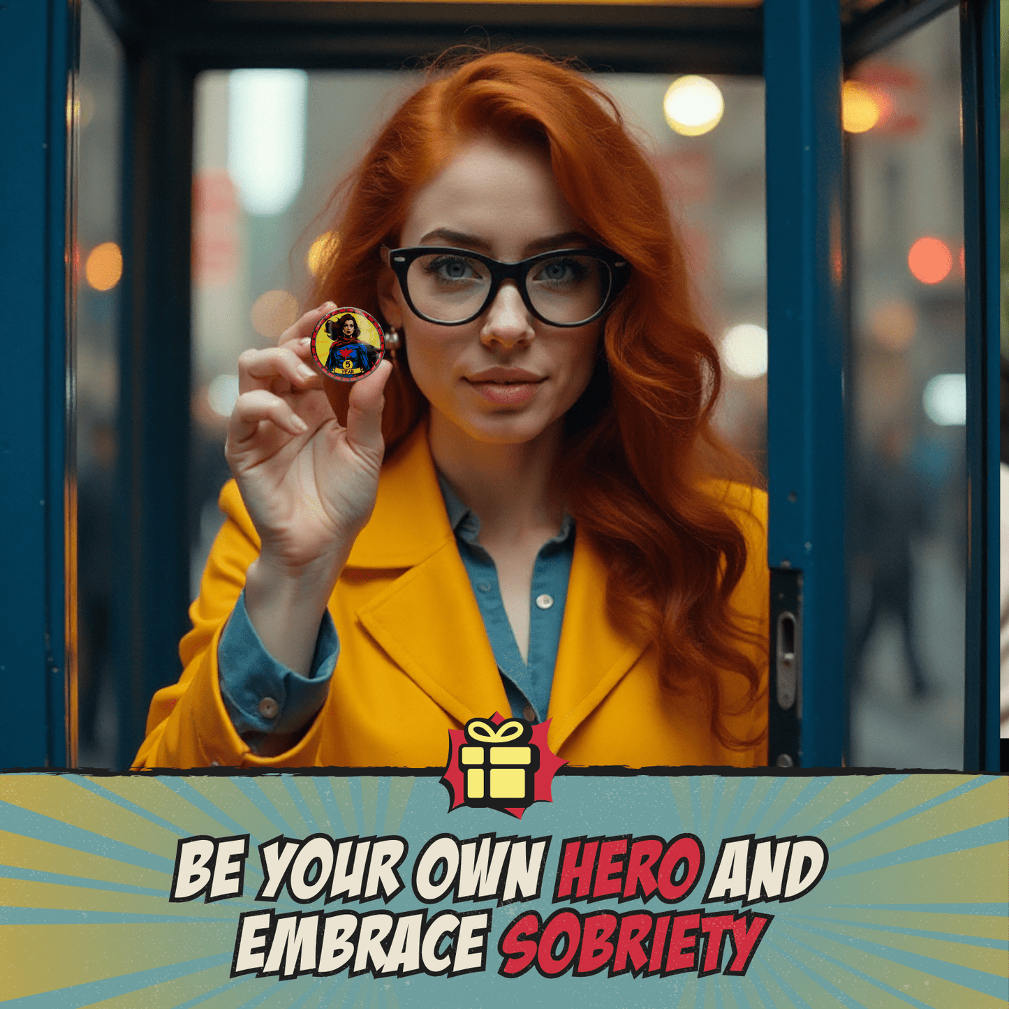 Recovery Medallion Coin I Inspiring Sobriety I  Womens Sobriety Superpower