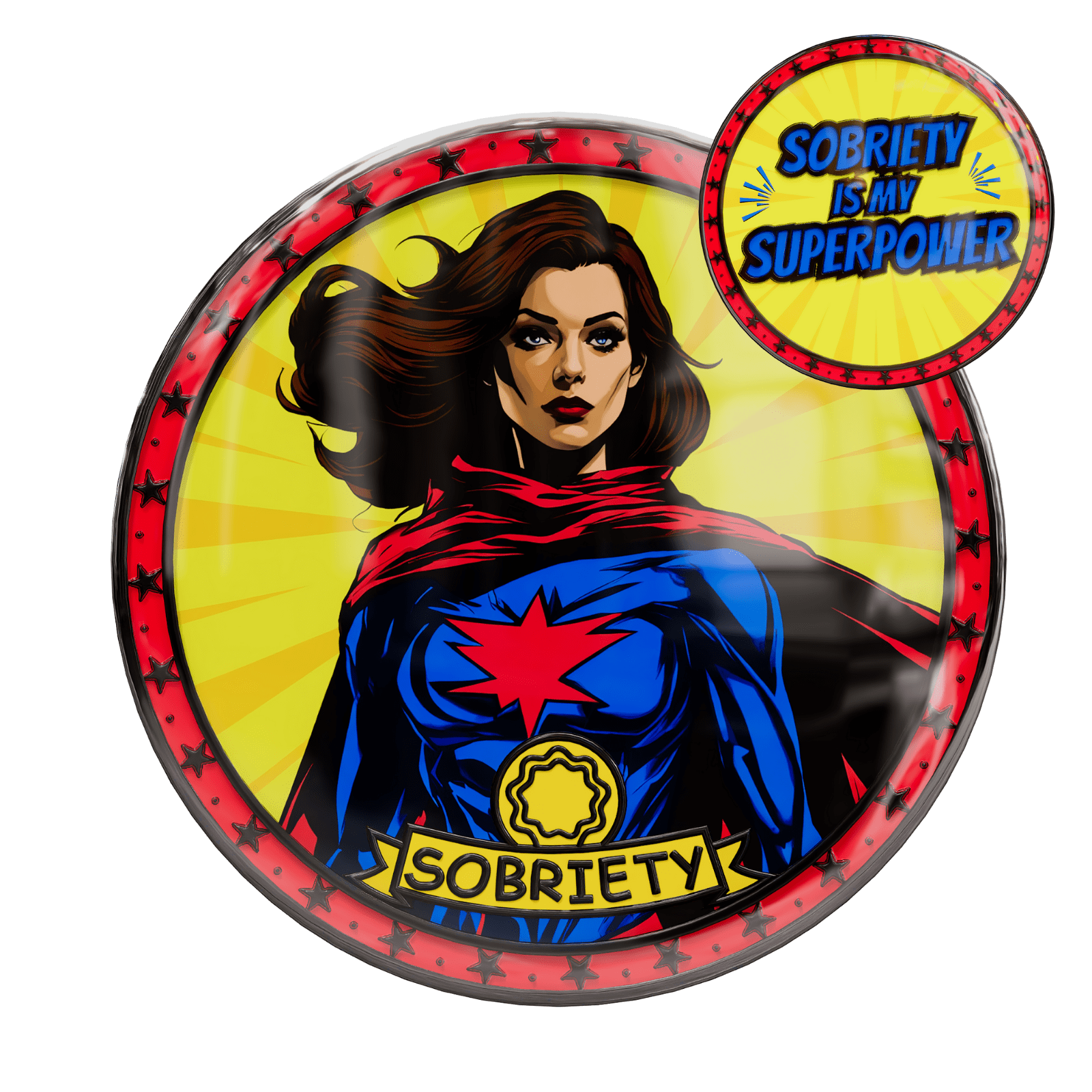 Recovery Medallion Coin I Inspiring Sobriety I  Womens Sobriety Superpower