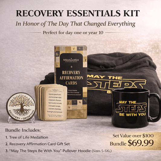 Recovery "Steps" Starter Kit Bundle (w/Hoodie) | Inspiring Sobriety