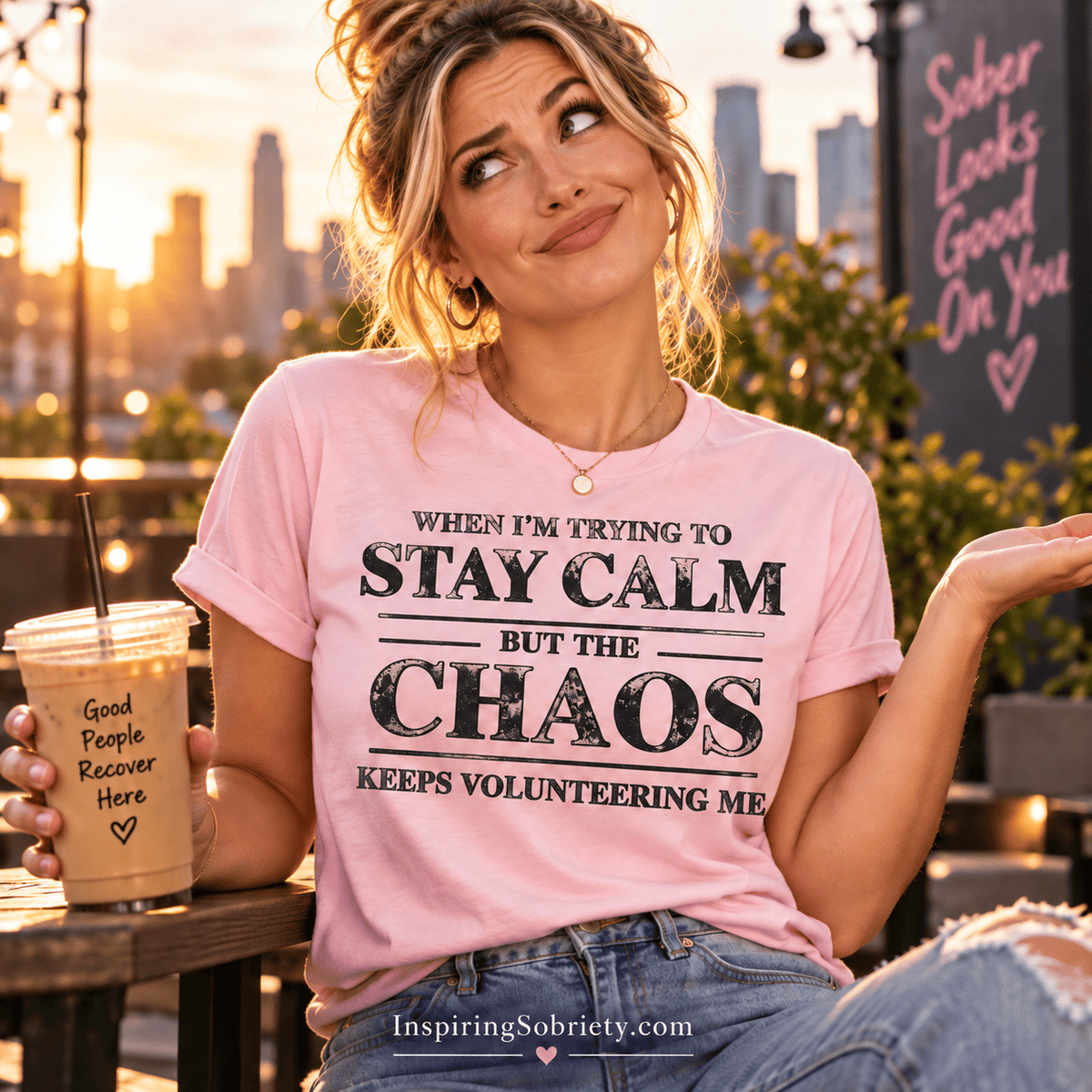 Recovery T-Shirt | Inspiring Sobriety |  Calm & Chaos