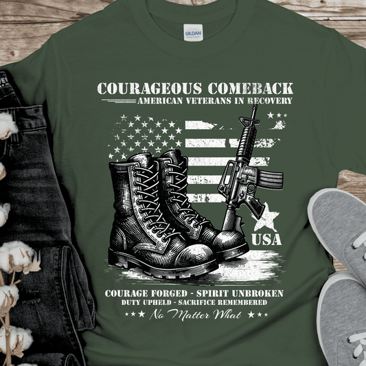 Recovery T-Shirt | Inspiring Sobriety | Courageous Comeback