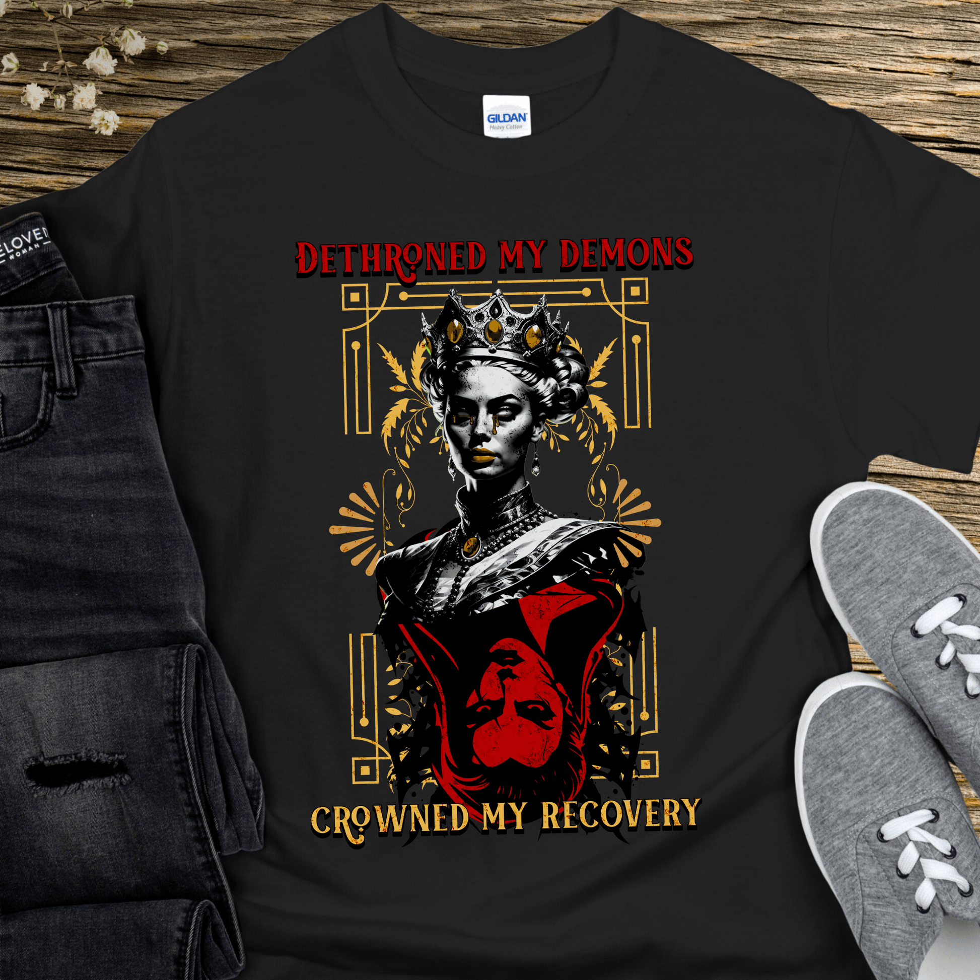 Recovery T-Shirt | Inspiring Sobriety |  Dethroned My Demons, Crowned My Recovery