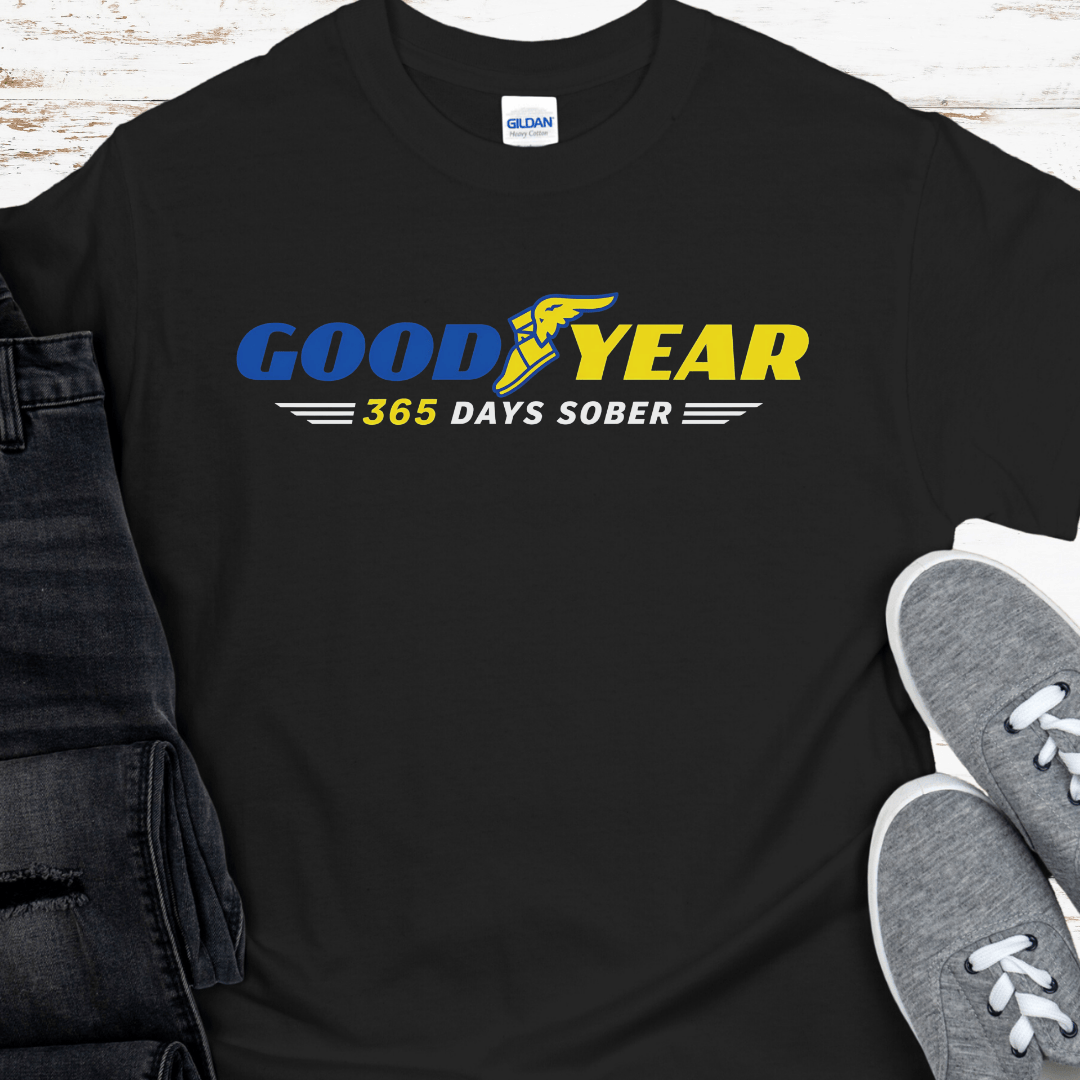 Recovery T-Shirt | Inspiring Sobriety |  Good Year - 365 Days Sober