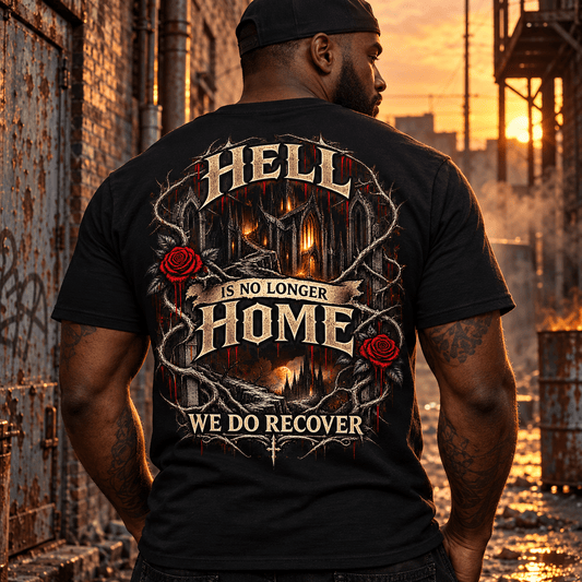 Recovery T-Shirt | Inspiring Sobriety |  Hell Is No Longer Home