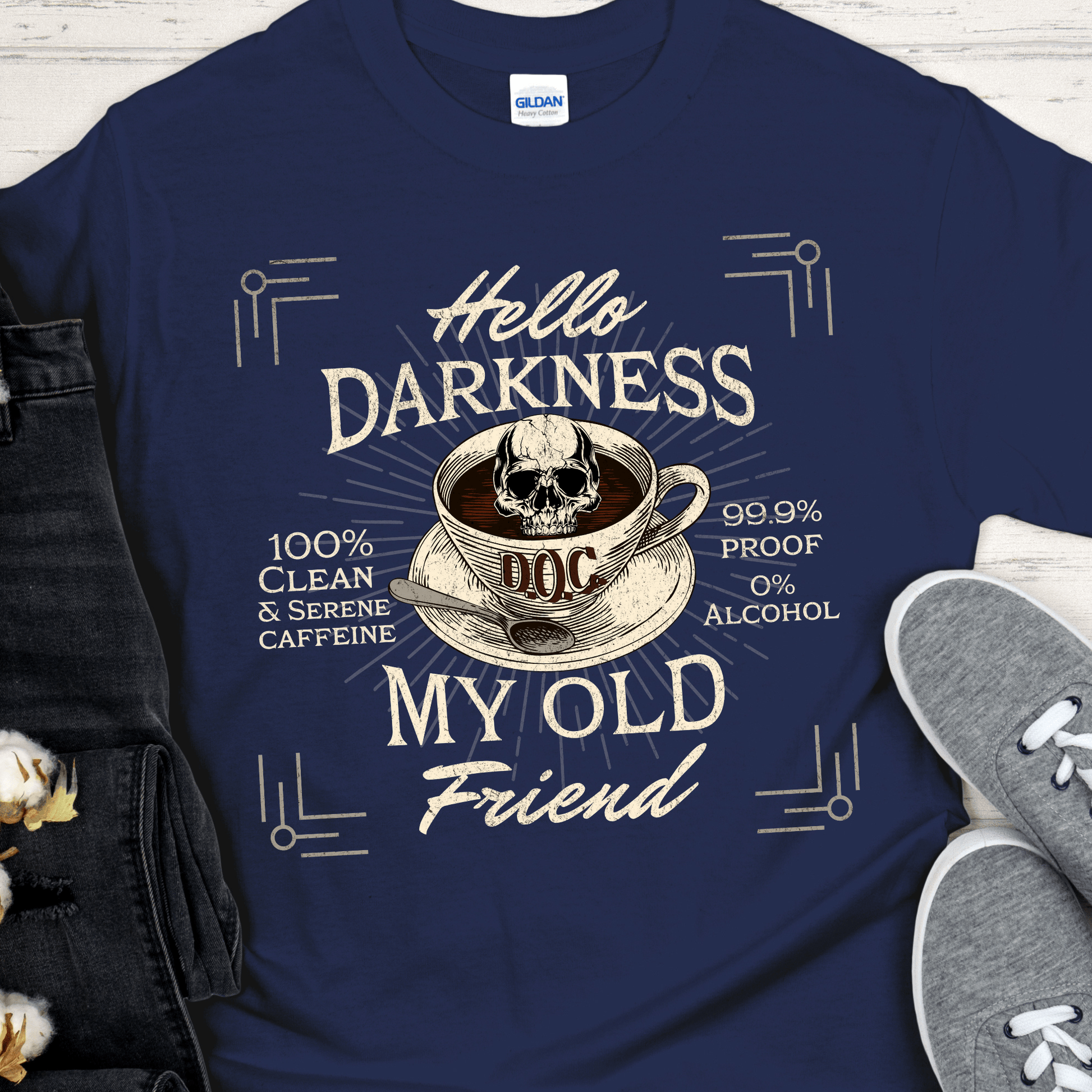 Recovery T-Shirt | Inspiring Sobriety | Hello Darkness My Old Friend
