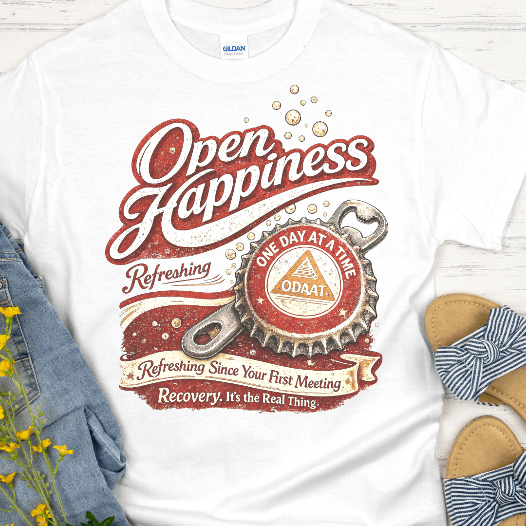 Recovery T-Shirt | Inspiring Sobriety |  Open Happiness