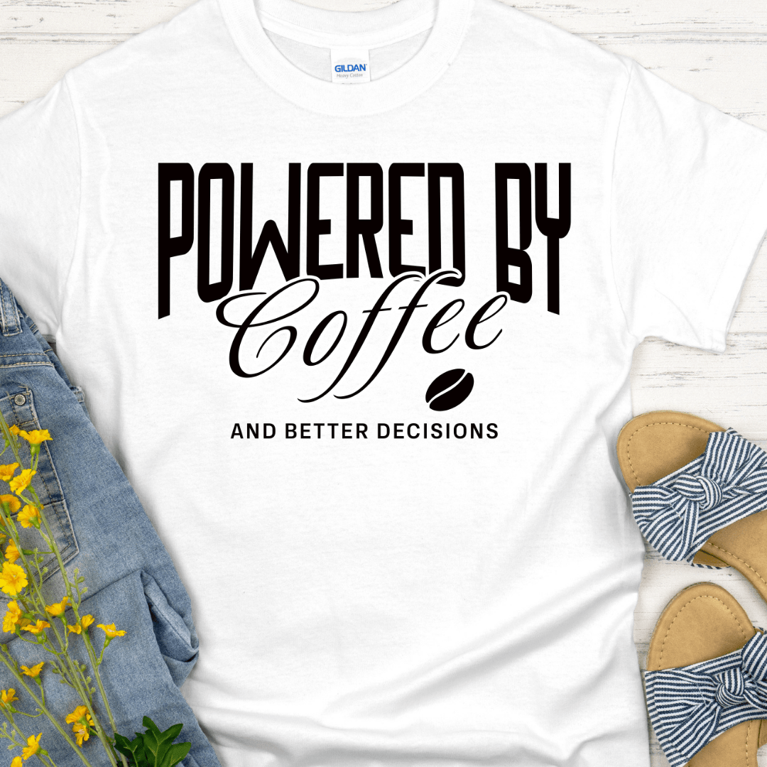 Recovery T-Shirt | Inspiring Sobriety |  Powered By Coffee & Better Decisions