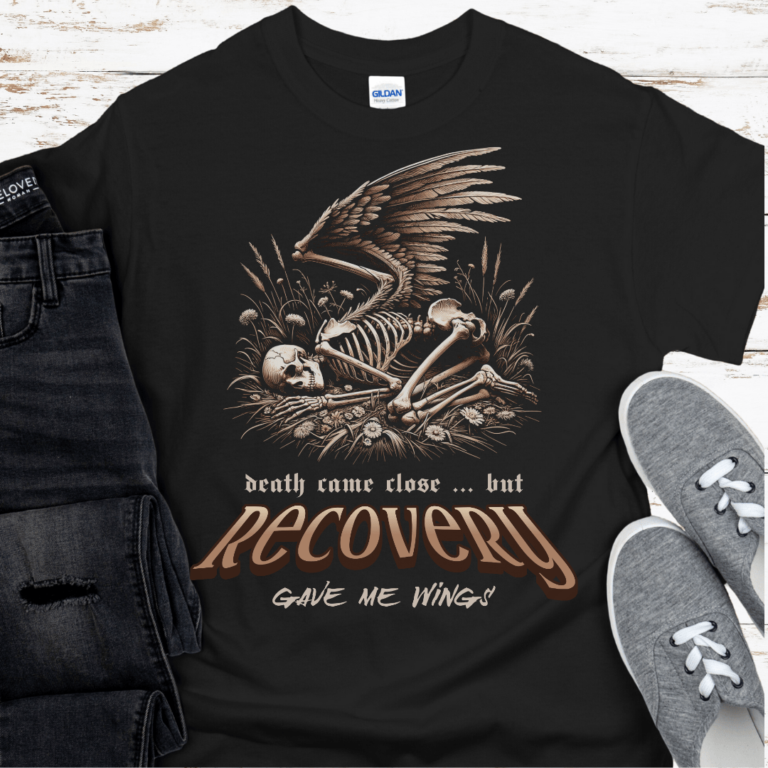 Recovery T-Shirt | Inspiring Sobriety |   Recovery Gave Me Wings