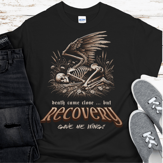 Recovery T-Shirt | Inspiring Sobriety |   Recovery Gave Me Wings