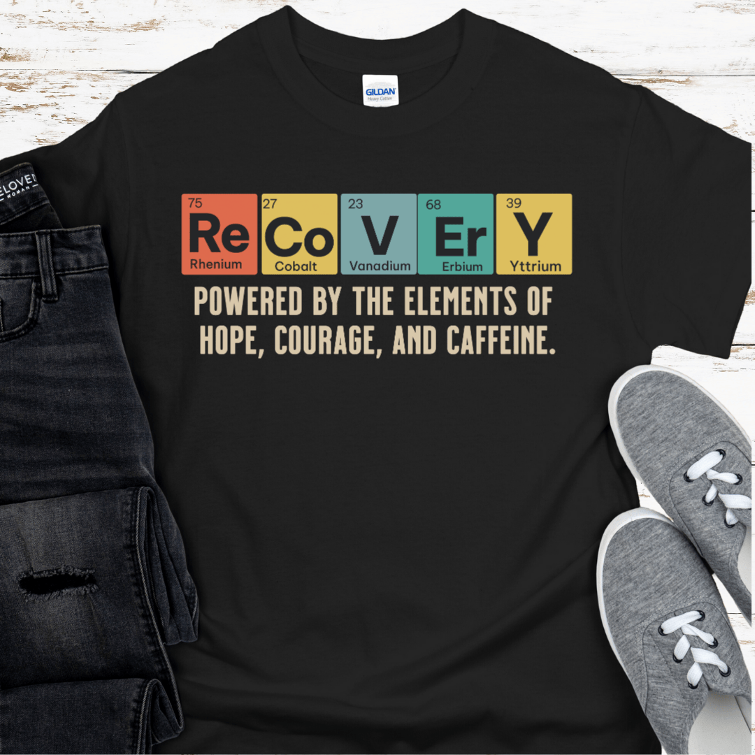Recovery T-Shirt | Inspiring Sobriety |   Recovery Periodic Table