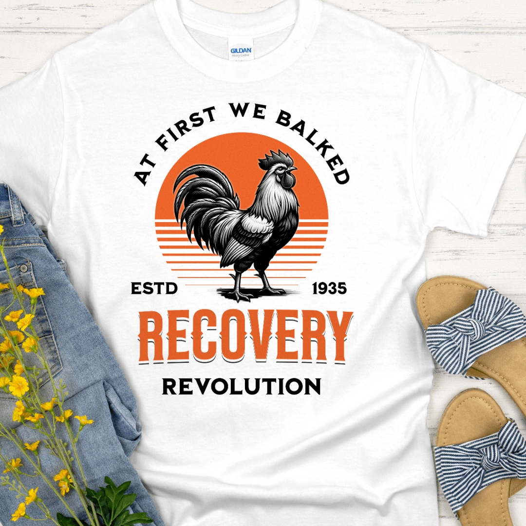 Recovery T-Shirt | Inspiring Sobriety |  Recovery Revolution Rooster