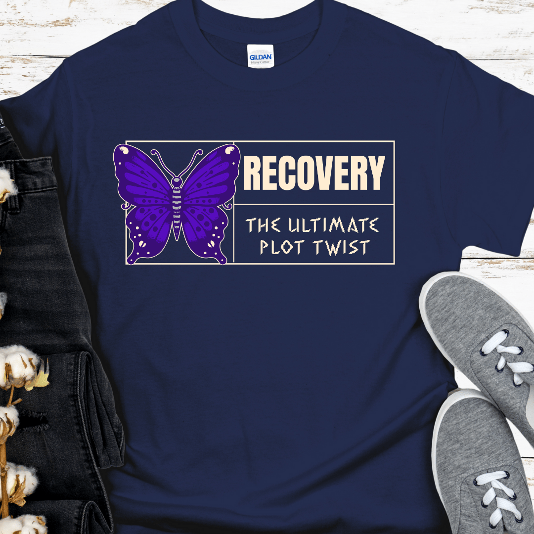 Recovery T-Shirt | Inspiring Sobriety |  Recovery - The Ultimate Plot Twist
