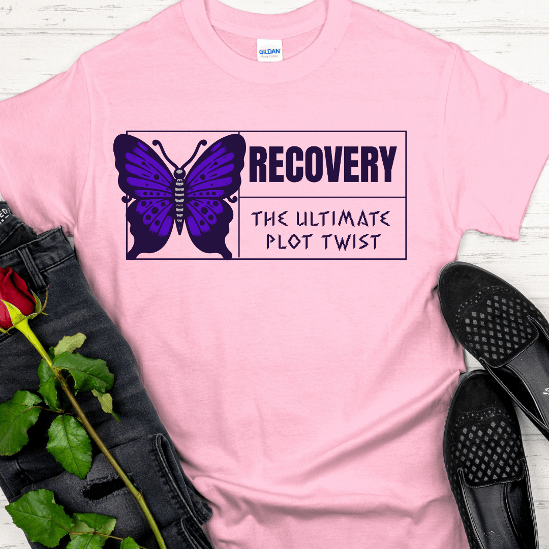 Recovery T-Shirt | Inspiring Sobriety |  Recovery - The Ultimate Plot Twist