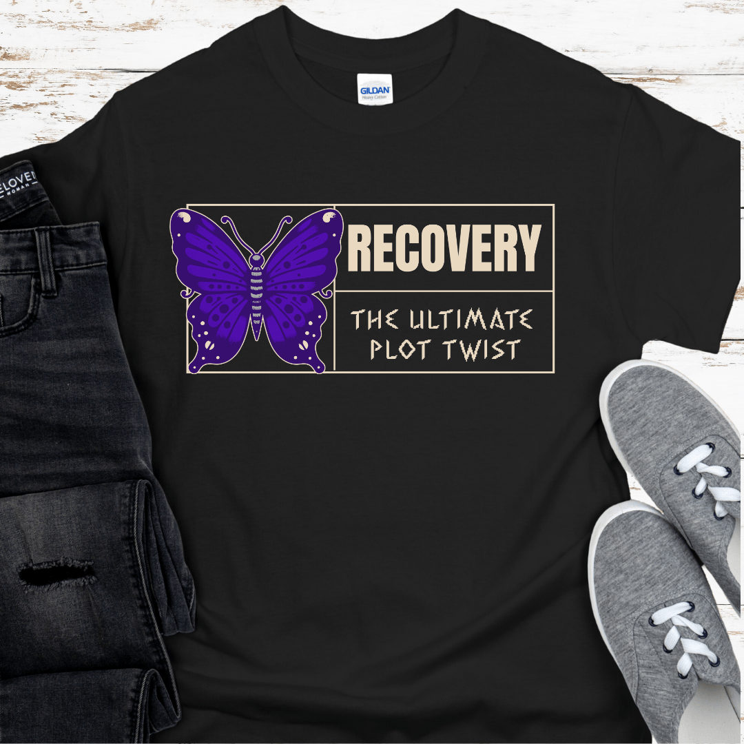Recovery T-Shirt | Inspiring Sobriety |  Recovery - The Ultimate Plot Twist