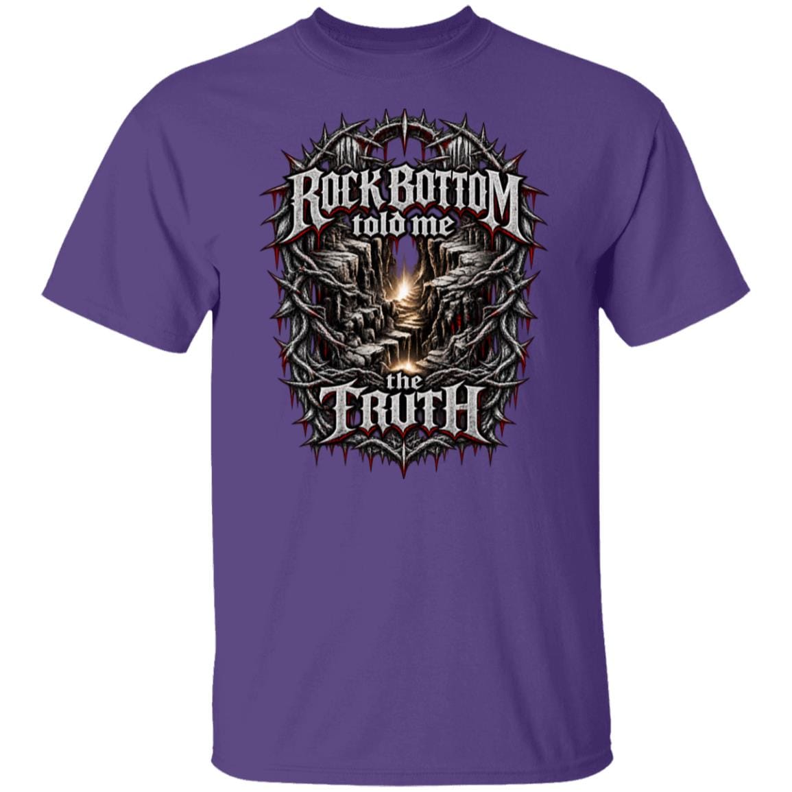 Recovery T-Shirt | Inspiring Sobriety |  Rock Bottom Told Me The Truth