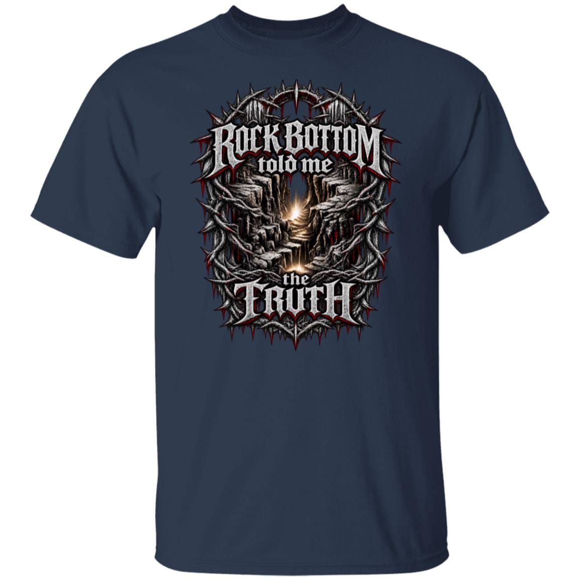 Recovery T-Shirt | Inspiring Sobriety |  Rock Bottom Told Me The Truth