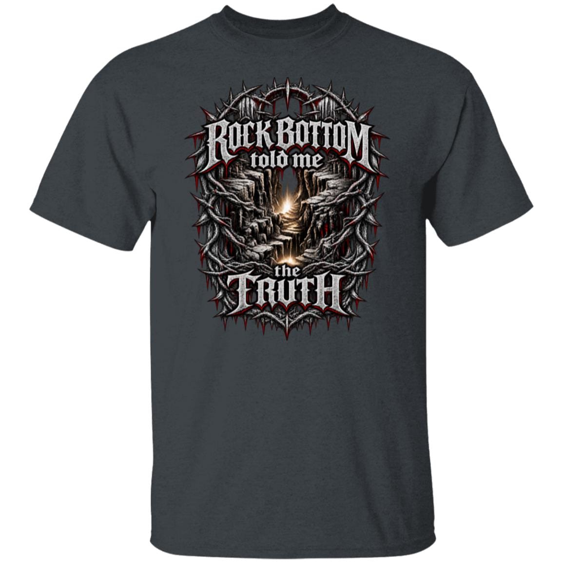 Recovery T-Shirt | Inspiring Sobriety |  Rock Bottom Told Me The Truth