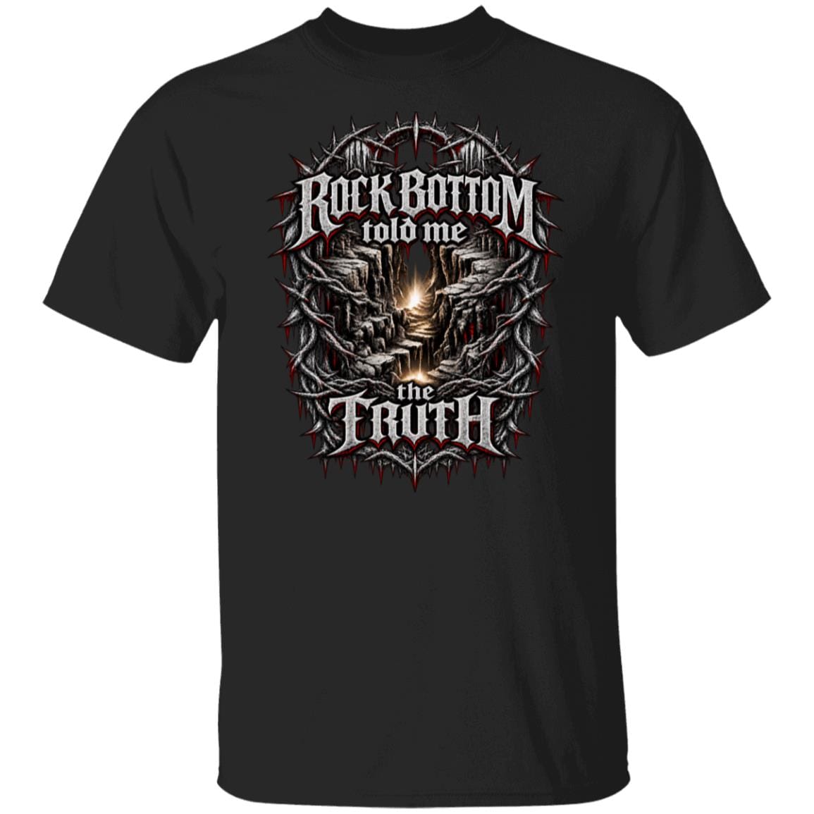 Recovery T-Shirt | Inspiring Sobriety |  Rock Bottom Told Me The Truth