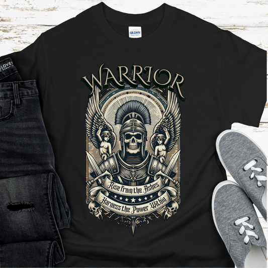 Recovery T-Shirt | Inspiring Sobriety |   Warrior - Rise From The Ashes