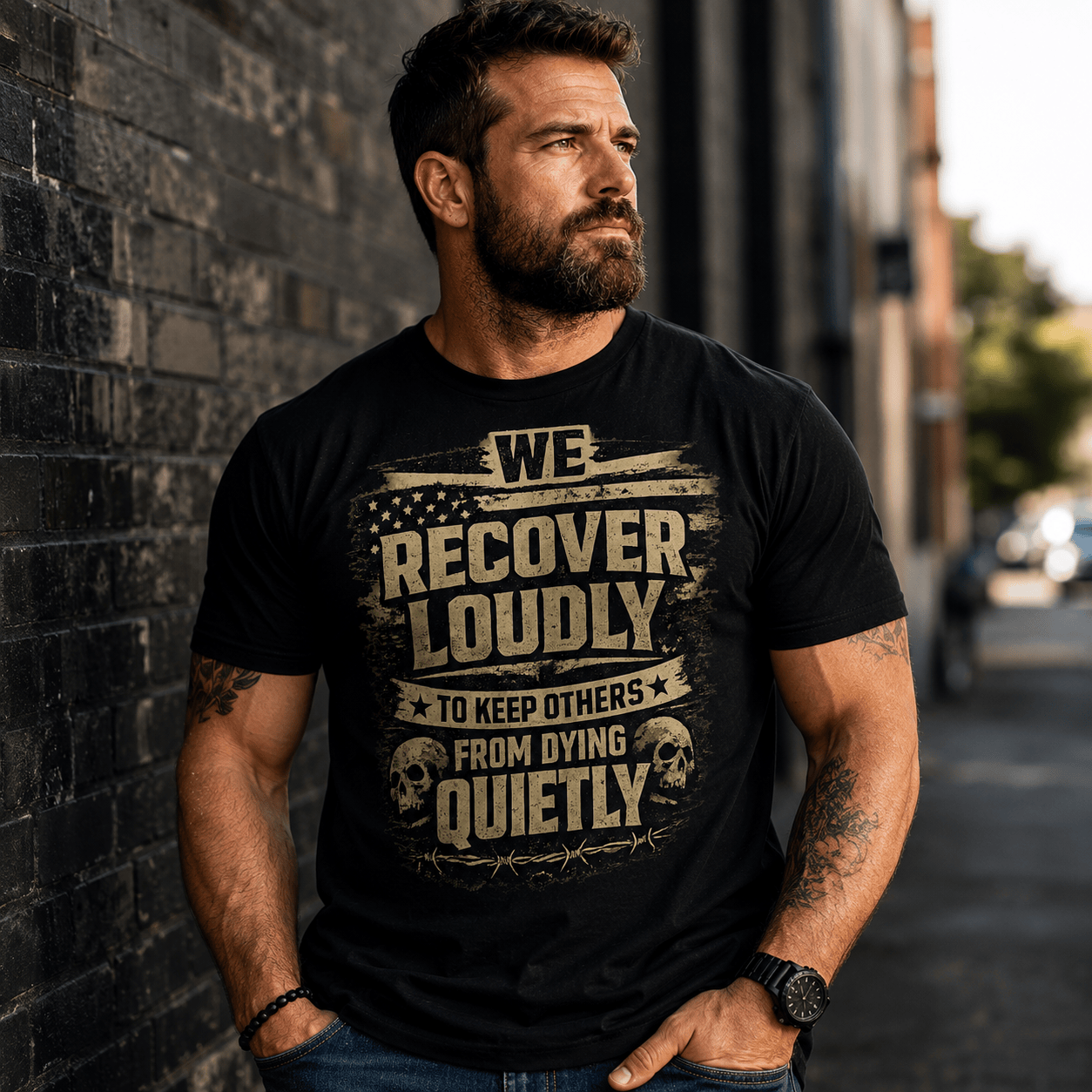 Recovery T-Shirt | Inspiring Sobriety |  We Recover Loudly