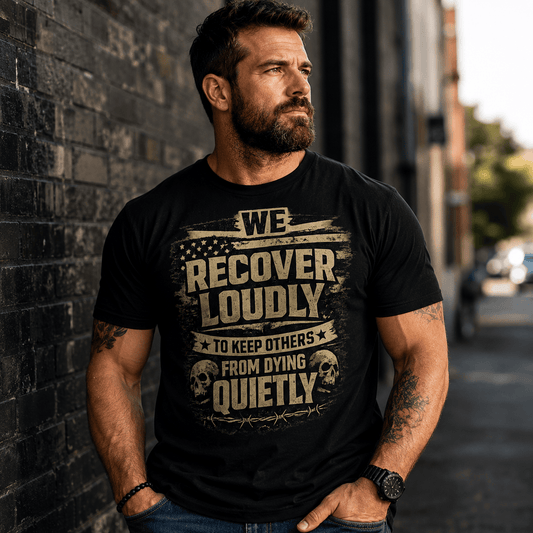 Recovery T-Shirt | Inspiring Sobriety |  We Recover Loudly