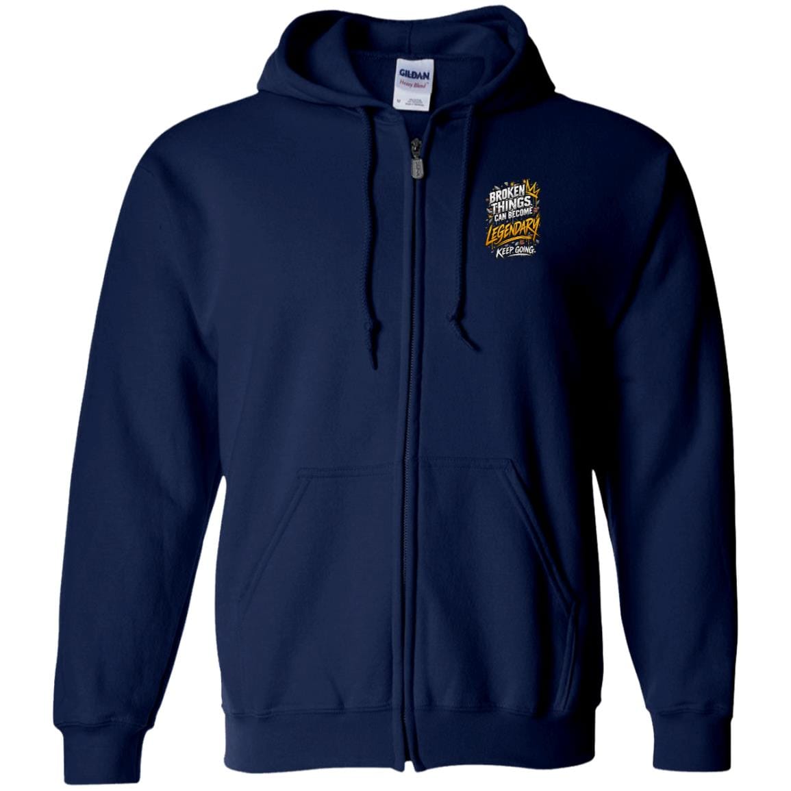 Recovery Zip Hoodie | Inspiring Sobriety |  Broken Things Can Become Legendary