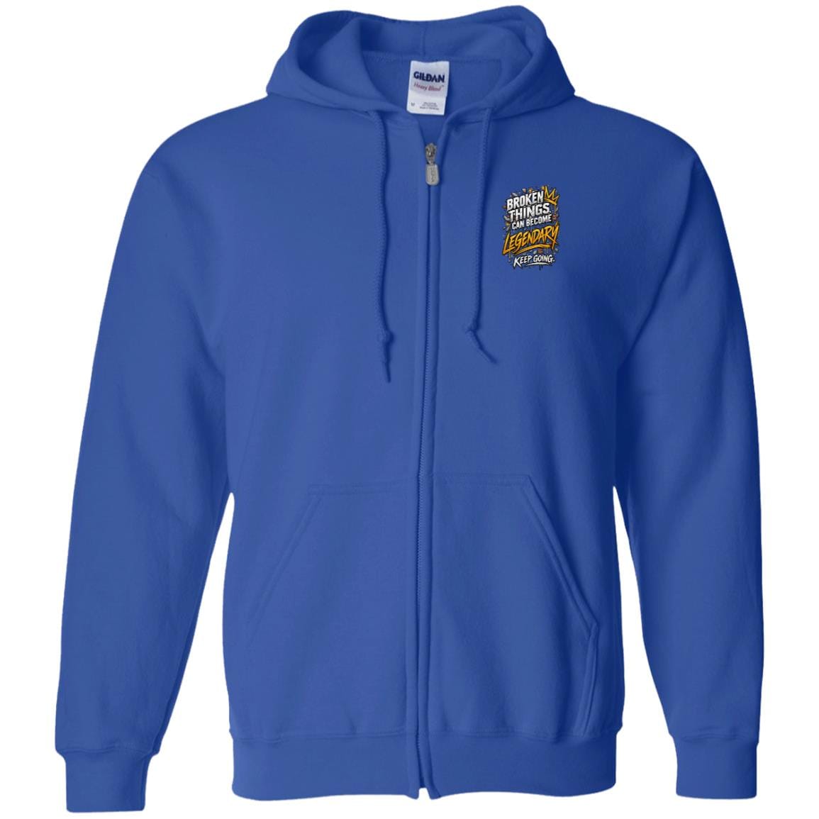 Recovery Zip Hoodie | Inspiring Sobriety |  Broken Things Can Become Legendary